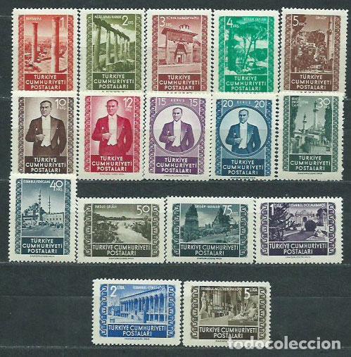 Francobolli: Turquia - Correo 1952 Yvert 1144/59 * Mh