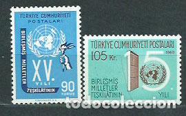 Francobolli: Turquia - Correo 1960 Yvert 1576/7 ** Mnh ONU