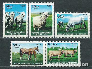Francobolli: Turquia - Correo 1964 Yvert 1699/703 ** Mnh Fauna
