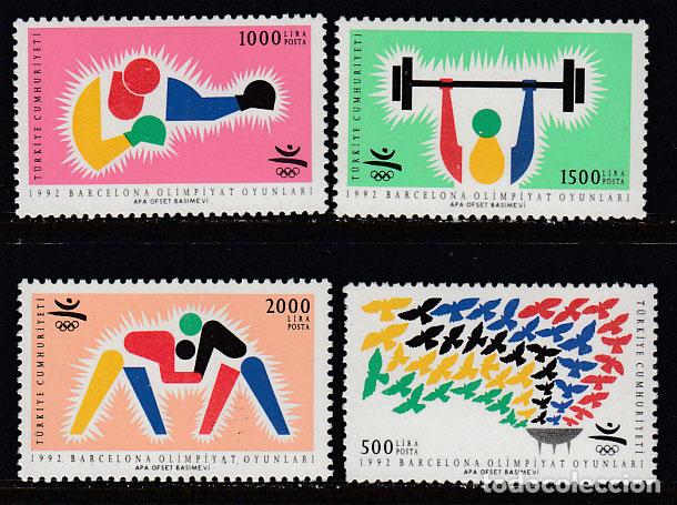 Francobolli: Turquia - Correo 1992 Yvert 2707/10 ** Mnh Olimpiadas de Barcelona