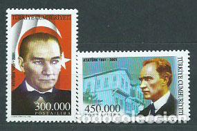 Selos: Turquia - Correo 2001 Yvert 3020/1 ** Mnh Ataturk