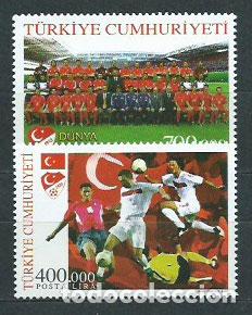 Selos: Turquia - Correo 2002 Yvert 3046/7 ** Mnh Fauna f&uacute;tbol