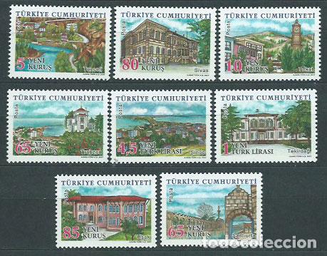 Selos: Turquia - Correo 2007 Yvert 3327/34 ** Mnh Ciudades turcas