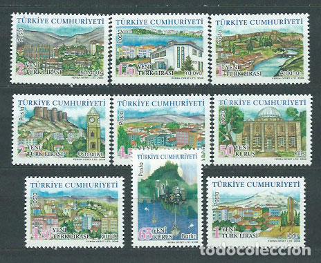 Selos: Turquia - Correo 2008 Yvert 3382/90 ** Mnh Ciudades turcas