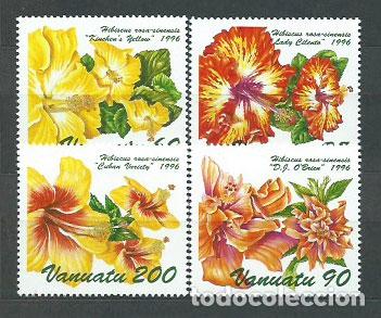 Timbres: Vanuatu - Correo Yvert 1017/20 ** Mnh Flores