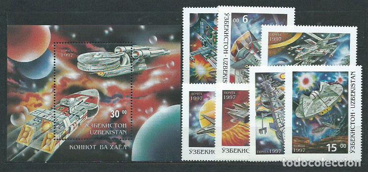 Francobolli: Uzbekistan - Correo Yvert 74/80+Hb 10 ** Mnh