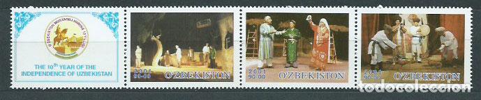 Francobolli: Uzbekistan - Correo Yvert 343/5 ** Mnh