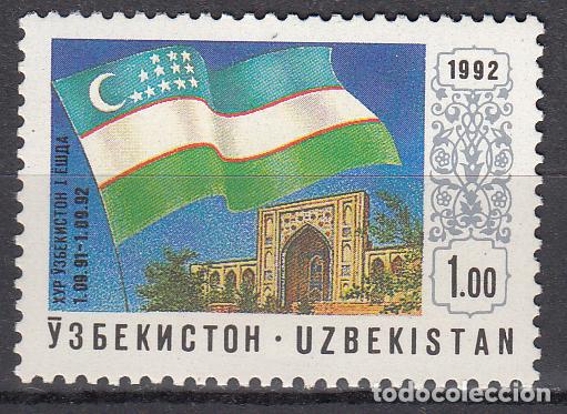 Francobolli: Uzbekistan - Correo Yvert 3 ** Mnh Bandera