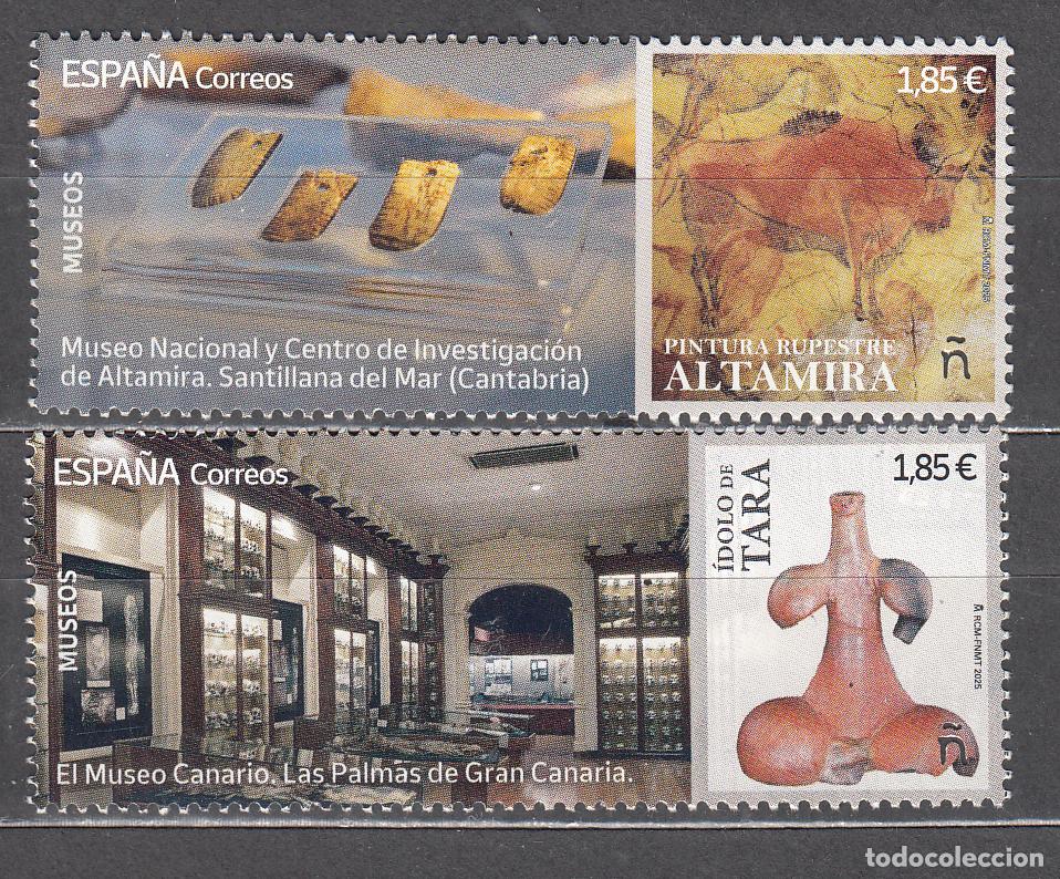 Francobolli: Espa&ntilde;a II Centenario Correo 2025 Edifil 5819/20 ** Mnh Museo Canario y Centro