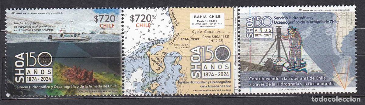 Francobolli: Chile Correo 2024 Yvert 2218/19 ** Mnh 150 A&ntilde;os SHOA