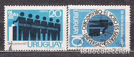 Francobolli: Uruguay - Correo 1971 Yvert 820/1 usado