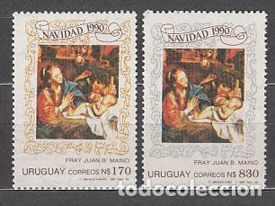 Francobolli: Uruguay - Correo 1990 Yvert 1340/1 ** Mnh Navidad