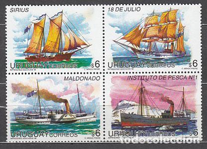 Francobolli: Uruguay - Correo 1998 Yvert 1734/7 ** Mnh Barcos
