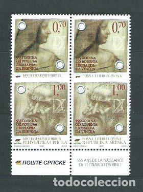 Francobolli: Rep&uacute;blica Serbia (de Bosnia) - Correo Yvert 358/61 ** Mnh Pintura