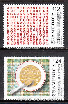 Sellos: Uruguay - Correo 2002 Yvert 2047/8 ** Mnh Upaep