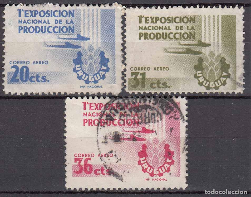 Sellos: Uruguay - Aereo Yvert 147/9 usado