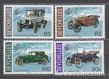 Selos: Seychelles - Correo Yvert 591/4 ** Mnh Coches antiguos
