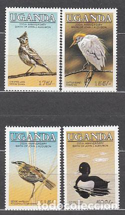 Selos: Uganda - Correo Yvert 377/80 ** Mnh fauna aves