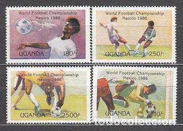Selos: Uganda - Correo Yvert 397/400 ** Mnh Deportes f&uacute;tbol