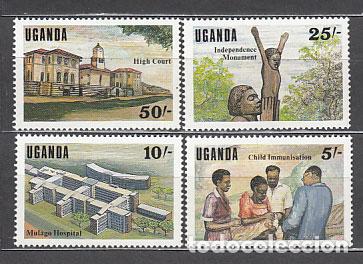 Selos: Uganda - Correo Yvert 462/5 ** Mnh
