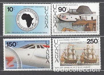 Selos: Uganda - Correo Yvert 636/9 ** Mnh Barcos