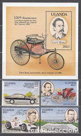 Selos: Uganda - Correo Yvert 1064/7+H 195 ** Mnh Autom&oacute;viles