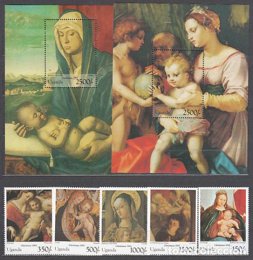 Sellos: Uganda - Correo Yvert 1324/7+H 233/4 ** Mnh Navidad