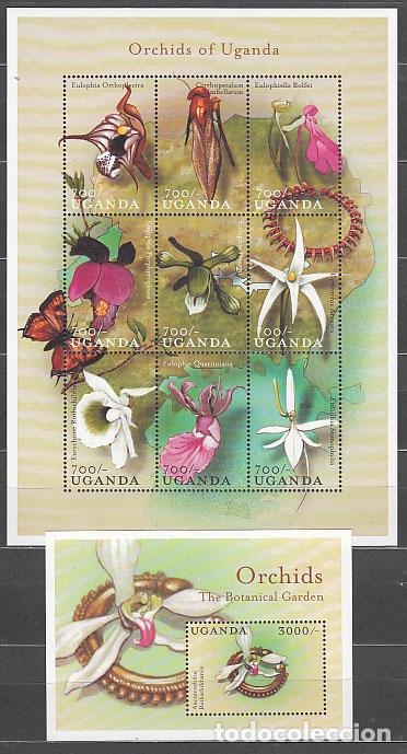 Selos: Uganda - Correo Yvert 1803/11+H 309 ** Mnh Flores