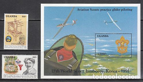 Selos: Uganda - Correo Yvert 835/6+H 145 ** Mnh Scoutismo