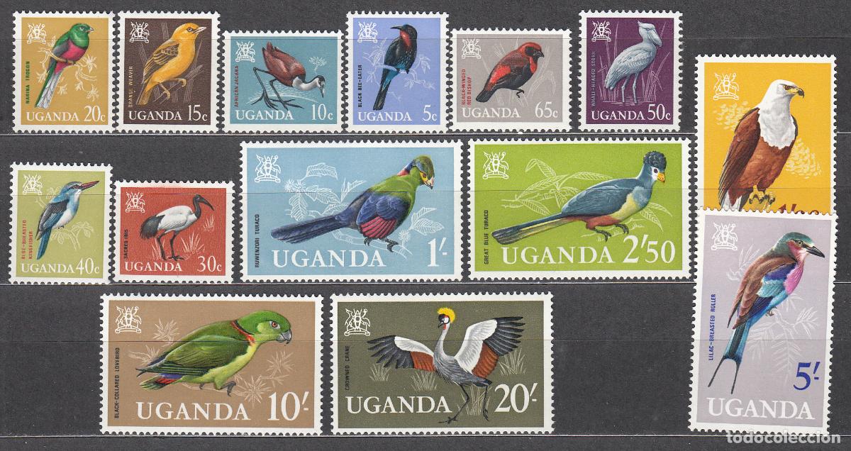 Selos: Uganda Correo Yvert 64/77 ** Mnh Fauna - Aves