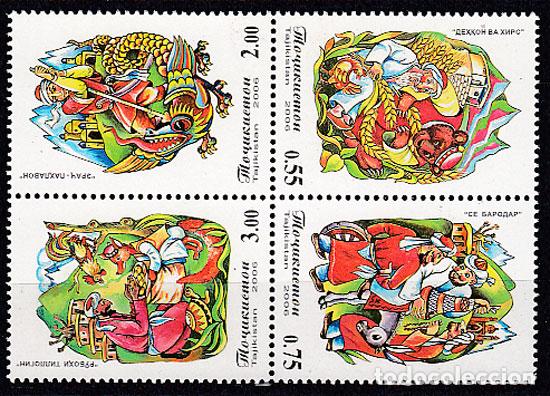 Briefmarken: Tadjikistan - Correo Yvert 316/19 ** Mnh Cuentos