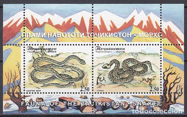 Briefmarken: Tadjikistan - Hojas Yvert 48 ** Mnh Fauna - Reptiles - Serpientes