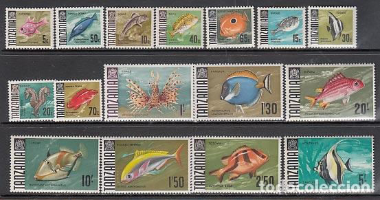 Briefmarken: Tanzania - Correo Yvert 19/32 ** Mnh Fauna peces