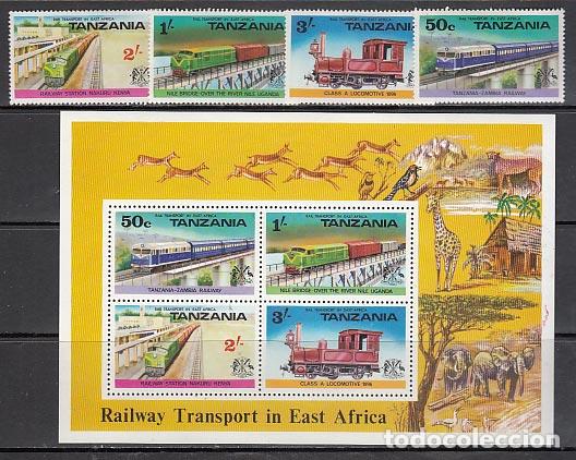 Briefmarken: Tanzania - Correo Yvert 56/9+H.2 ** Mnh Trenes