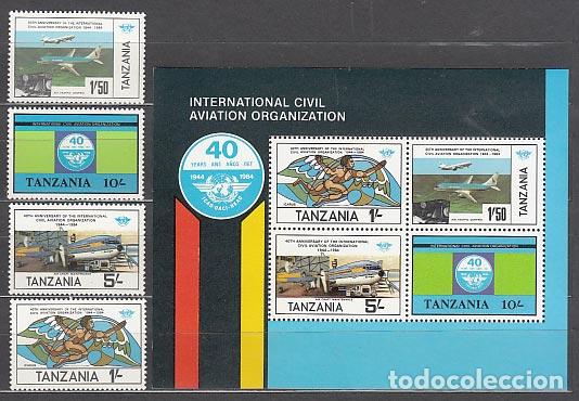 Briefmarken: Tanzania - Correo Yvert 247/50+Hb 37 ** Mnh Aviaci&oacute;n