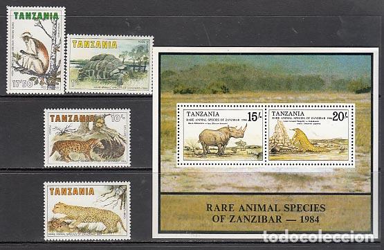 Briefmarken: Tanzania - Correo Yvert 255/8+Hb 39 ** Mnh Fauna