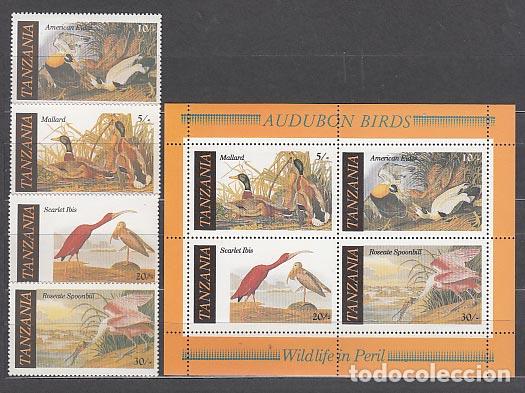 Briefmarken: Tanzania - Correo Yvert 277/80+H 45 ** Mnh Fauna aves