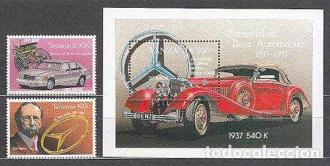 Selos: Tanzania - Correo Yvert 1376/7+H 210 ** Mnh Autom&oacute;viles. Karl Benz