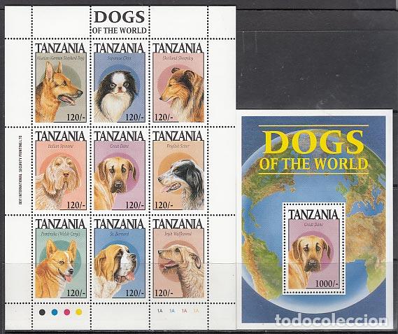Selos: Tanzania - Correo Yvert 1467/75+H 225 ** Mnh Fauna perros