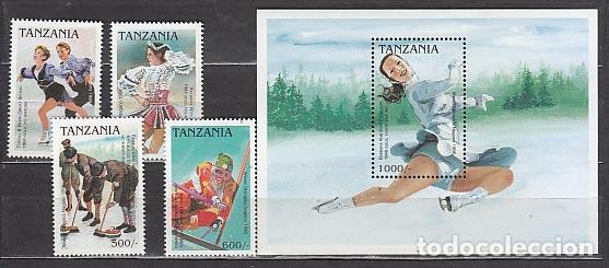 Selos: Tanzania - Correo Yvert 2212/5+H 336 ** Mnh Olimpiadas de Nagano