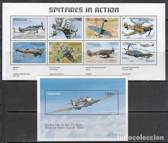 Selos: Tanzania - Correo Yvert 2315/22+H 350 ** Mnh Aviones