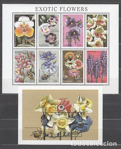 Selos: Tanzania - Correo Yvert 2419/26+H 362 ** Mnh Flores