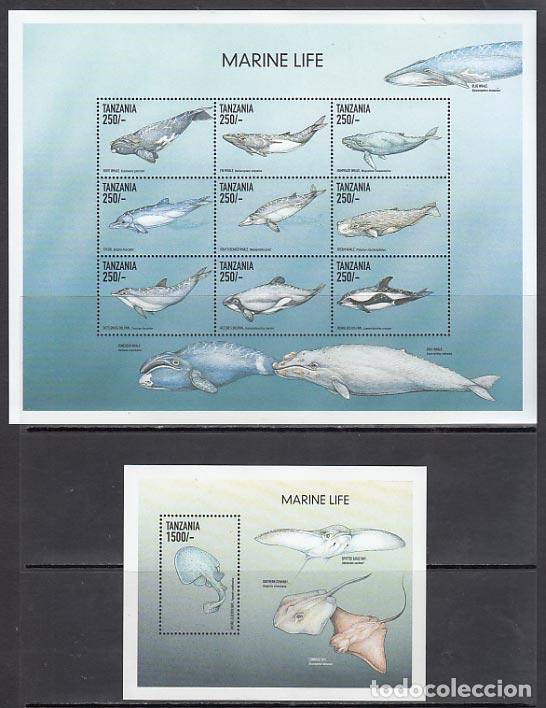 Selos: Tanzania - Correo Yvert 2732/40+H 413 ** Mnh Fauna marina