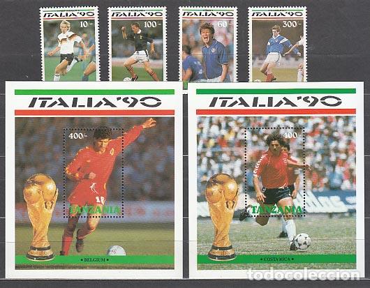Briefmarken: Tanzania - Correo Yvert 548/51+Hb 102/3 ** Mnh Deportes f&uacute;tbol