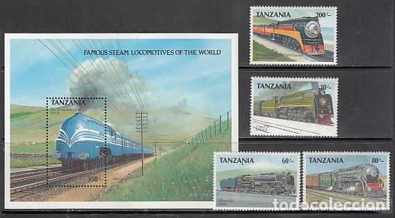 Briefmarken: Tanzania - Correo Yvert 464/7+H 80 ** Mnh Trenes