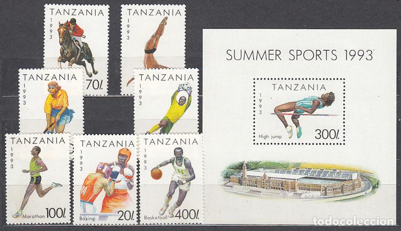 Selos: Tanzania - Correo Yvert 1513/9+H 231 ** Mnh Deportes