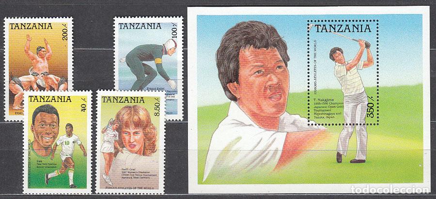 Selos: Tanzania - Correo Yvert 456/9+H-78 ** Mnh Deportes