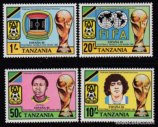 Selos: Tanzania - Correo Yvert 199/202 * Mh Deportes f&uacute;tbol