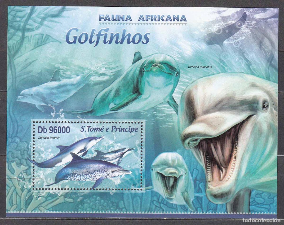 Selos: Santo Tomas y Principe - Hojas Yvert 622 ** Mnh Fauna Marina Delfines