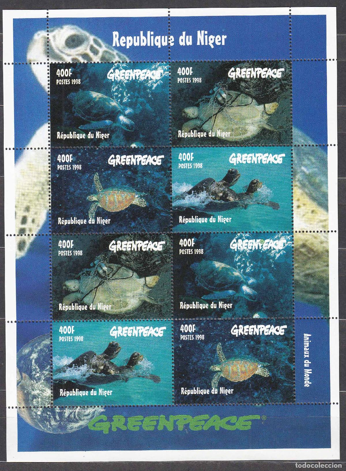 Selos: Niger - Correo 1988 Yvert 1088/91 ** Mnh en Hoja de 2 series - Fauna Marina - To